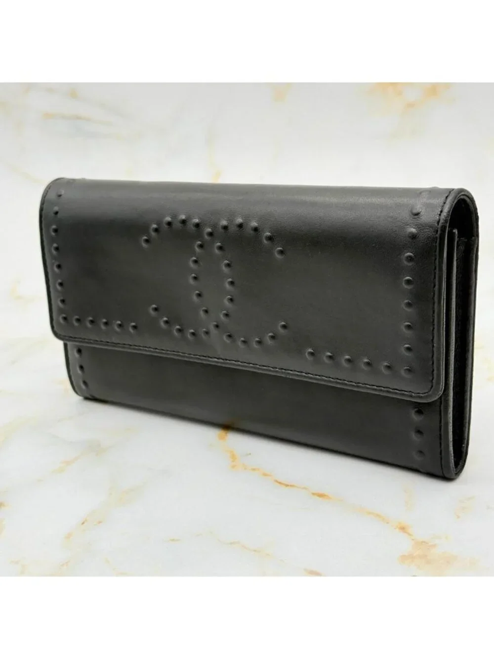 Chanel Studded CC Logo Wallet